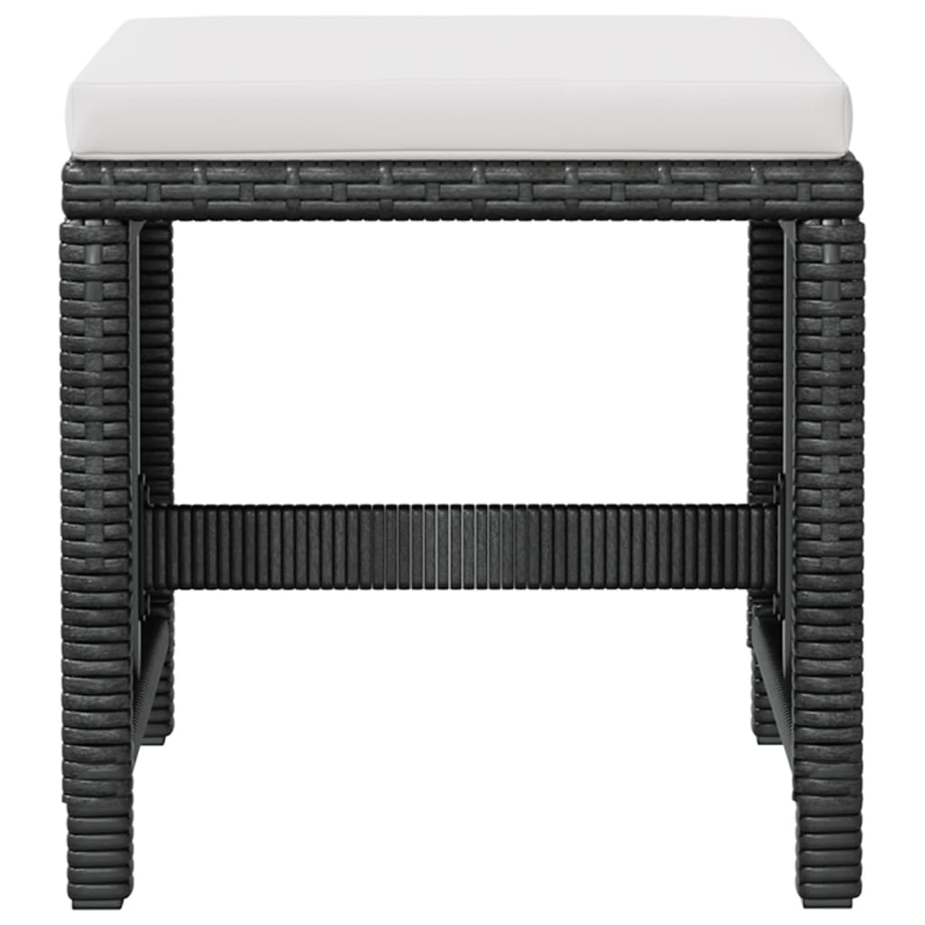Set da Pranzo da Giardino 11 pz Polyrattan e Legno Acacia Nero | homemem39