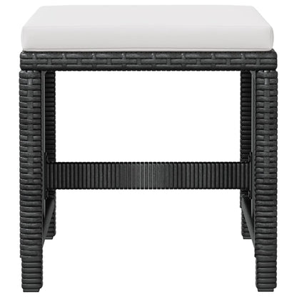 Set da Pranzo da Giardino 13 pz Polyrattan e Legno Acacia Nero | homemem39
