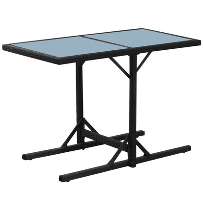 Set da Bistrot 3 pz con Cuscini in Polyrattan Nero | homemem39