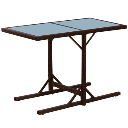 Set da Bistrot 3 pz con Cuscini in Polyrattan Marrone | homemem39