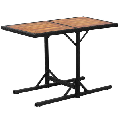 Set da Bistrot 3 pz con Cuscini in Polyrattan Nero | homemem39