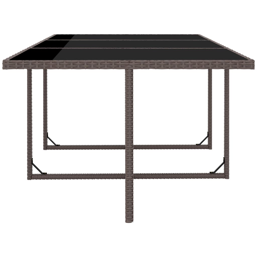 Set da Pranzo da Giardino 11 pz con Cuscini Polyrattan Marrone - homemem39