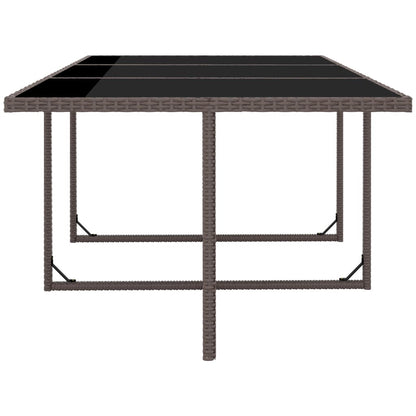 Set da Pranzo da Giardino 11 pz con Cuscini Polyrattan Marrone - homemem39