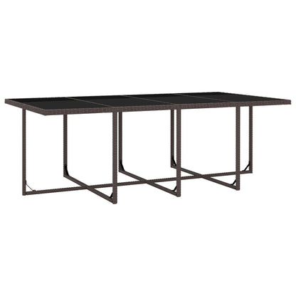 Set da Pranzo da Giardino 13 pz con Cuscini Polyrattan Marrone - homemem39