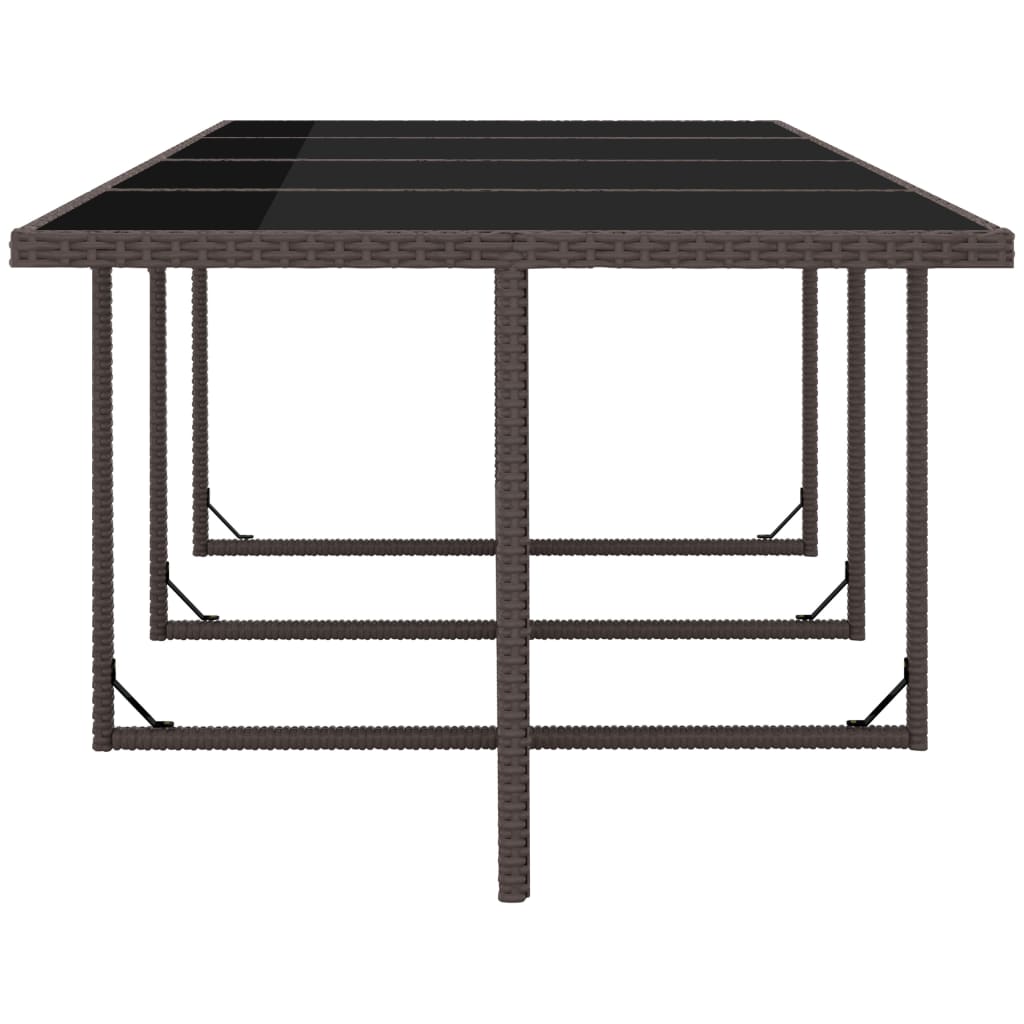 Set da Pranzo da Giardino 13 pz con Cuscini Polyrattan Marrone - homemem39
