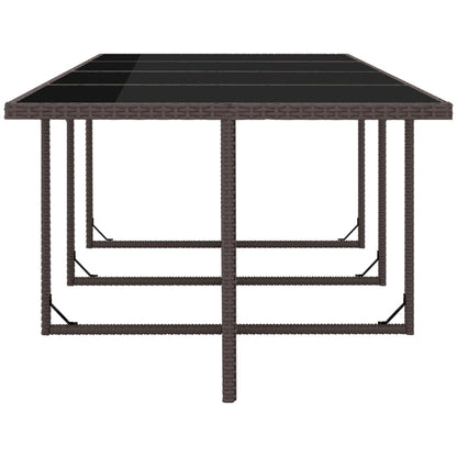 Set da Pranzo da Giardino 13 pz con Cuscini Polyrattan Marrone - homemem39