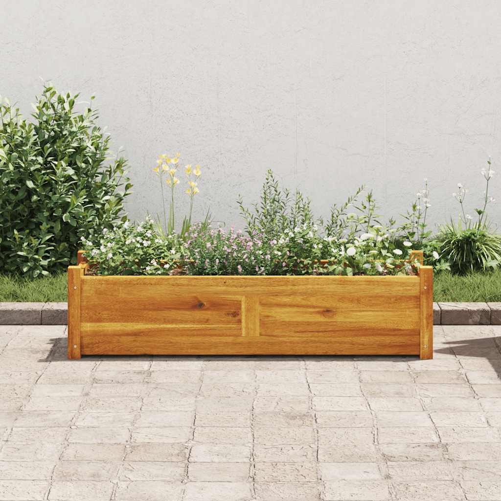 Letto Rialzato da Giardino in Legno di Acacia 100x30x25 cm - homemem39