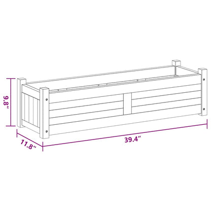 Letto Rialzato da Giardino in Legno di Acacia 100x30x25 cm
