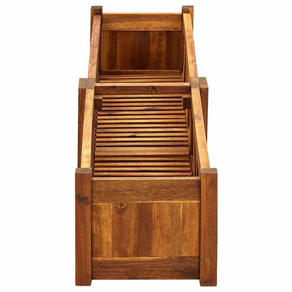 Letto Rialzato da Giardino in Legno di Acacia 150x30x25 cm | homemem39