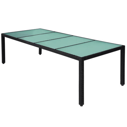 Set da Pranzo da Giardino 11 pz con Cuscini in Polyrattan Nero | homemem39