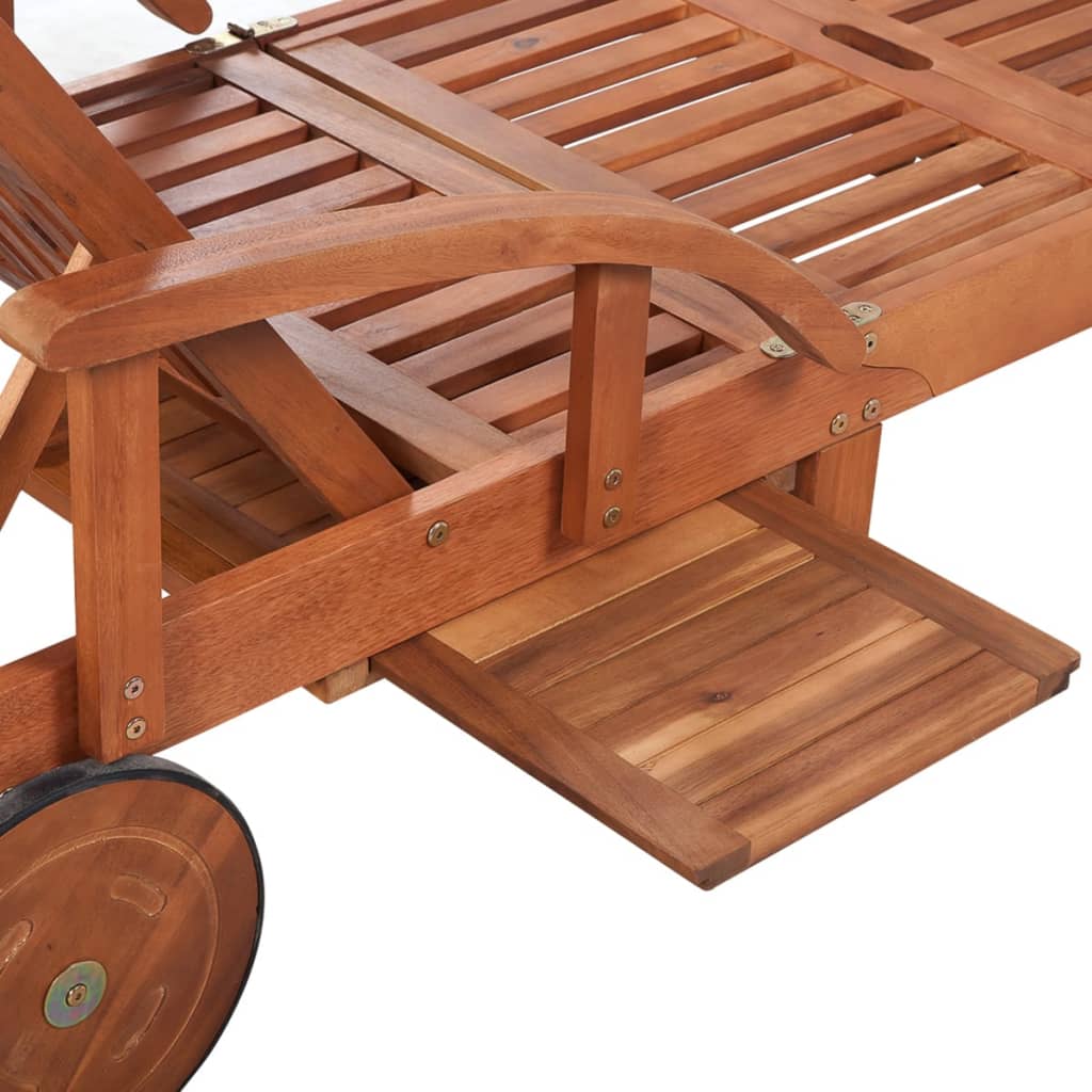 Lettino Prendisole in Legno Massello di Acacia | homemem39