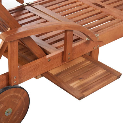 Lettino Prendisole in Legno Massello di Acacia | homemem39
