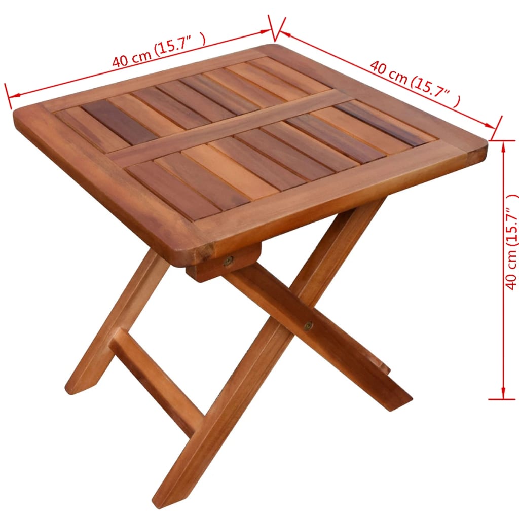 Lettino Prendisole con Tavolo in Legno Massello di Acacia | homemem39
