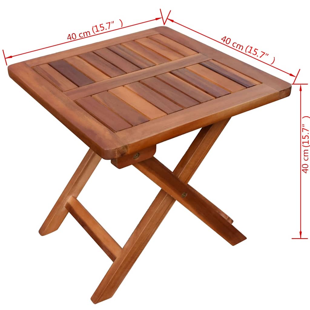 Lettino Prendisole con Tavolo in Legno Massello di Acacia
