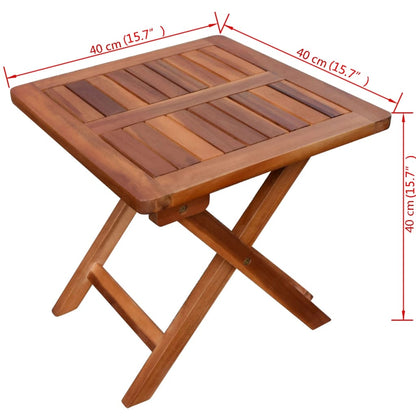 Lettino Prendisole con Tavolo in Legno Massello di Acacia