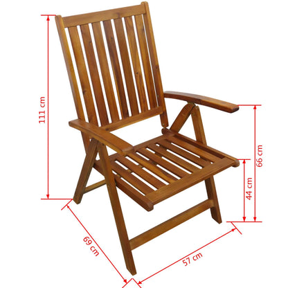 Set da Pranzo da Giardino 7 pz in Legno Massello di Acacia | homemem39