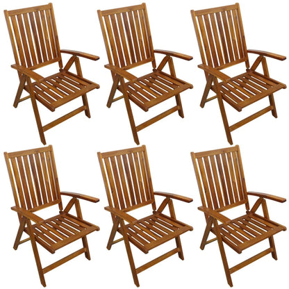 Set da Pranzo da Giardino 7 pz in Legno Massello di Acacia | homemem39