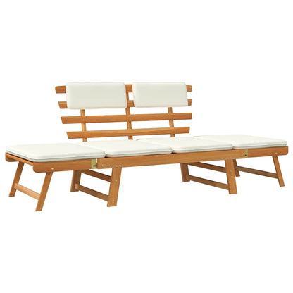 Panca da Giardino con Cuscini 2-in-1 190 cm in Massello Acacia | homemem39