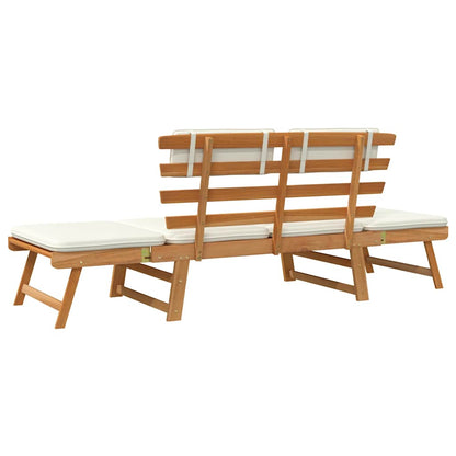 Panca da Giardino con Cuscini 2-in-1 190 cm in Massello Acacia | homemem39
