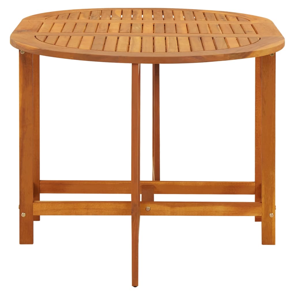 Tavolo da Giardino 130x90x72 cm in Legno Massello di Acacia