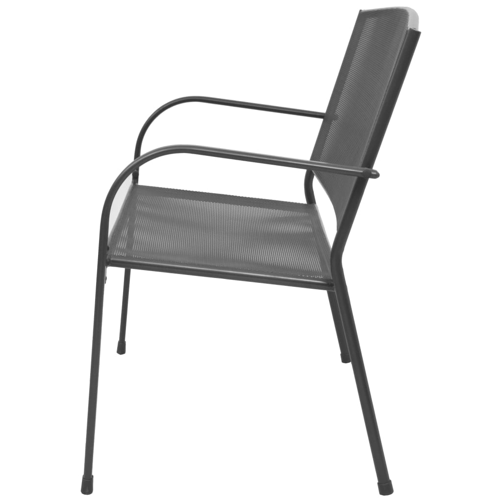 Panchina da Giardino 108 cm Acciaio e Rete Antracite | homemem39