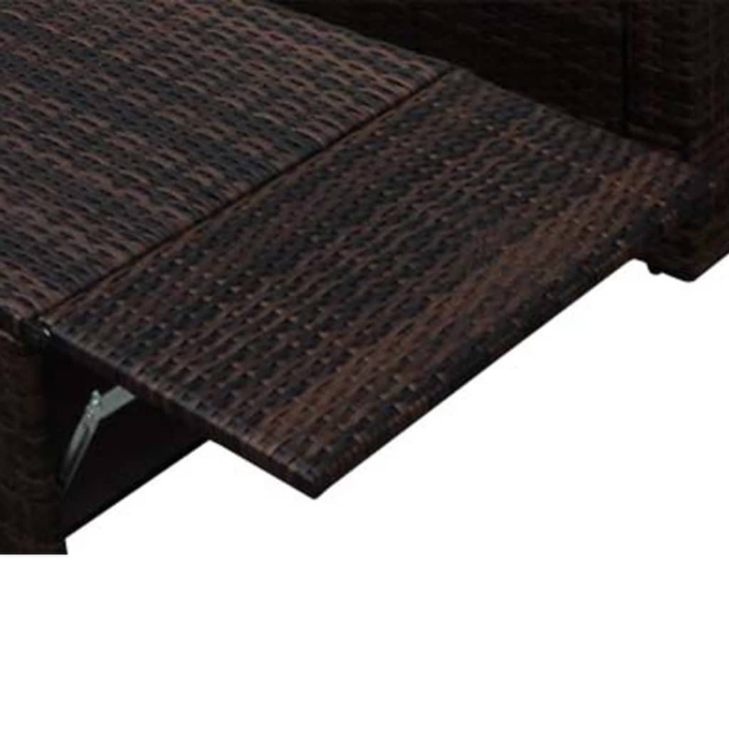 Set Divani da Giardino 2 pz con Cuscini in Polyrattan Marrone - homemem39