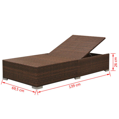 Set Divani da Giardino 3 pz con Cuscini in Polyrattan Marrone - homemem39