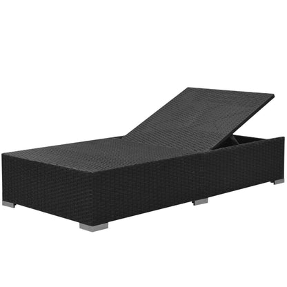 Set Divani da Giardino 3 pz con Cuscini in Polyrattan Nero | homemem39