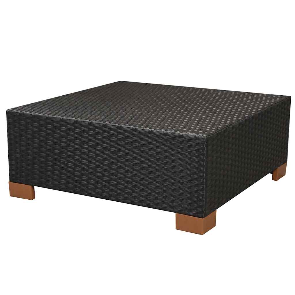 Set Divani da Giardino 6 pz con Cuscini in Polyrattan Nero