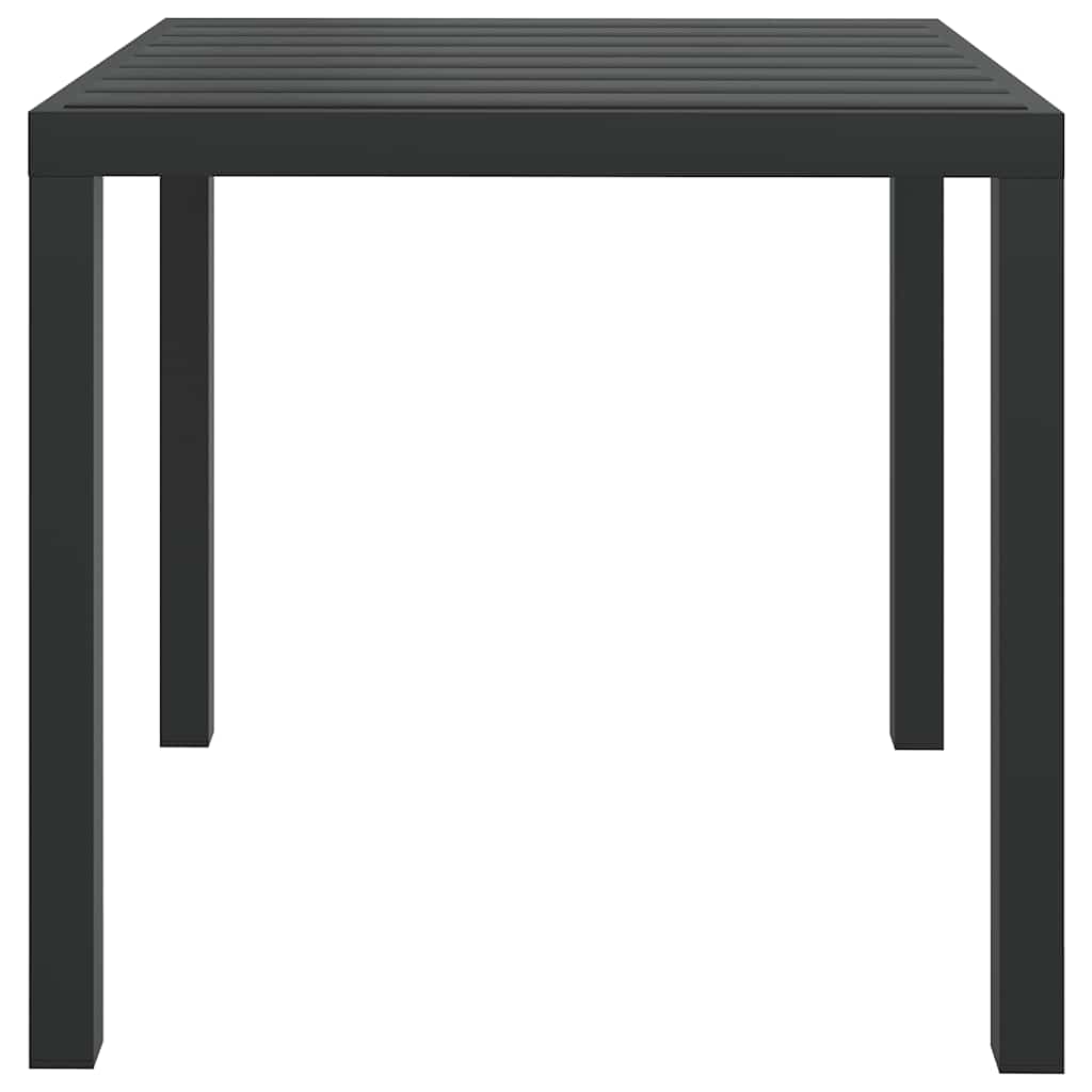 Tavolo da Giardino Nero 80x80x74 cm in Alluminio e WPC | homemem39