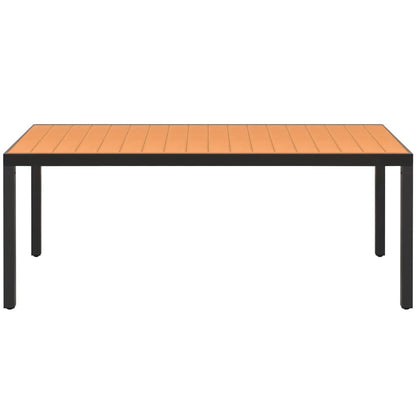 Tavolo da Giardino Marrone 185x90x74 cm cm in Alluminio e WPC | homemem39