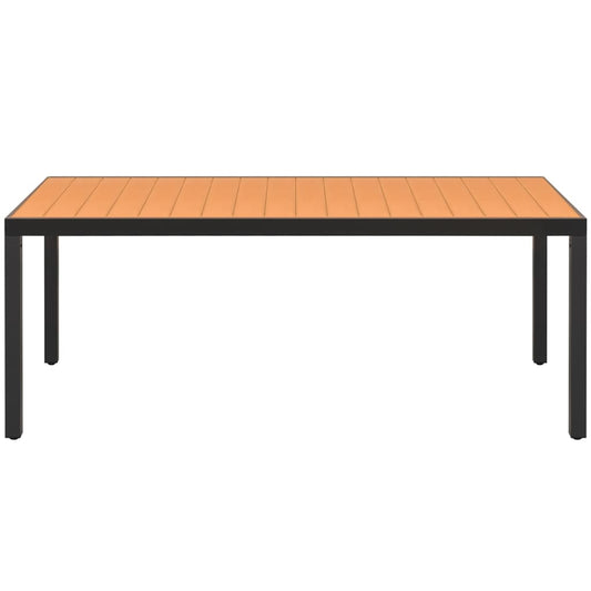 Tavolo da Giardino Marrone 185x90x74 cm cm in Alluminio e WPC | homemem39