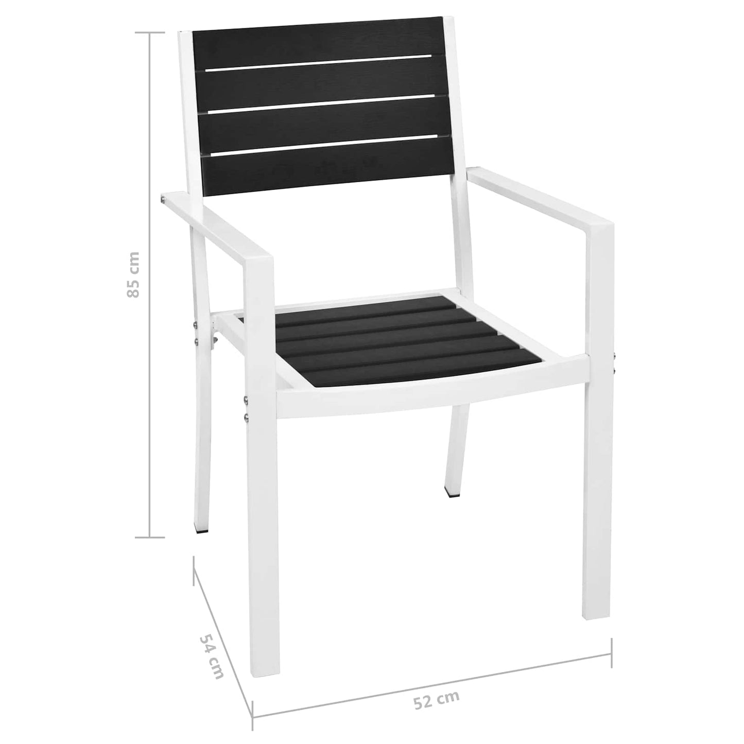 Set di Mobili 5 pcs Nero e Bianco