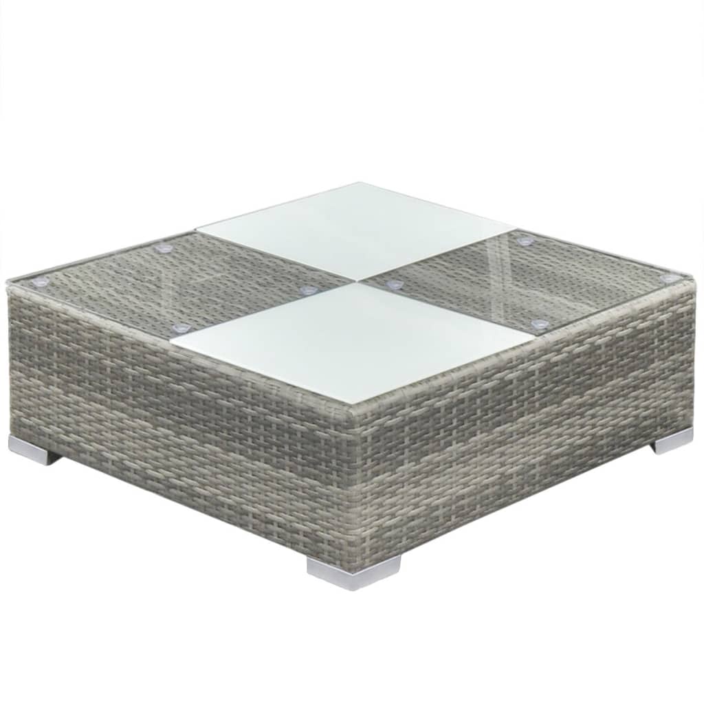 Set Divani da Giardino 6 pz con Cuscini in Polyrattan Grigio | homemem39