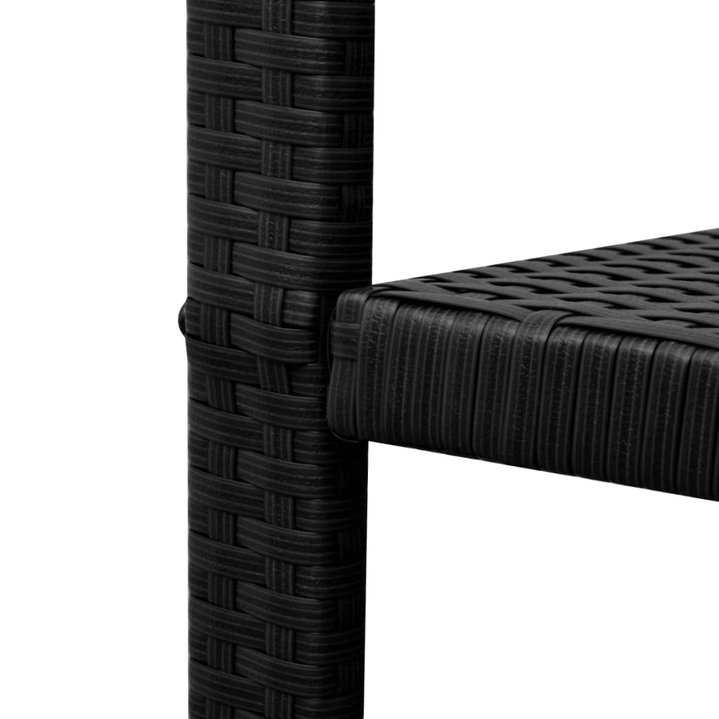 Set da Bistrot 3 pz in Polyrattan Nero | homemem39