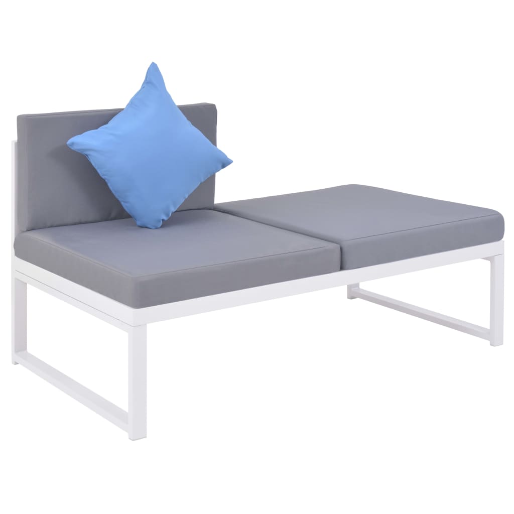 Set Divani da Giardino 4 pz con Cuscini in Alluminio e WPC | homemem39