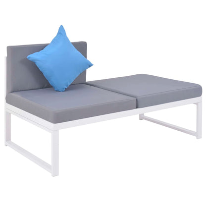 Set Divani da Giardino 4 pz con Cuscini in Alluminio e WPC | homemem39