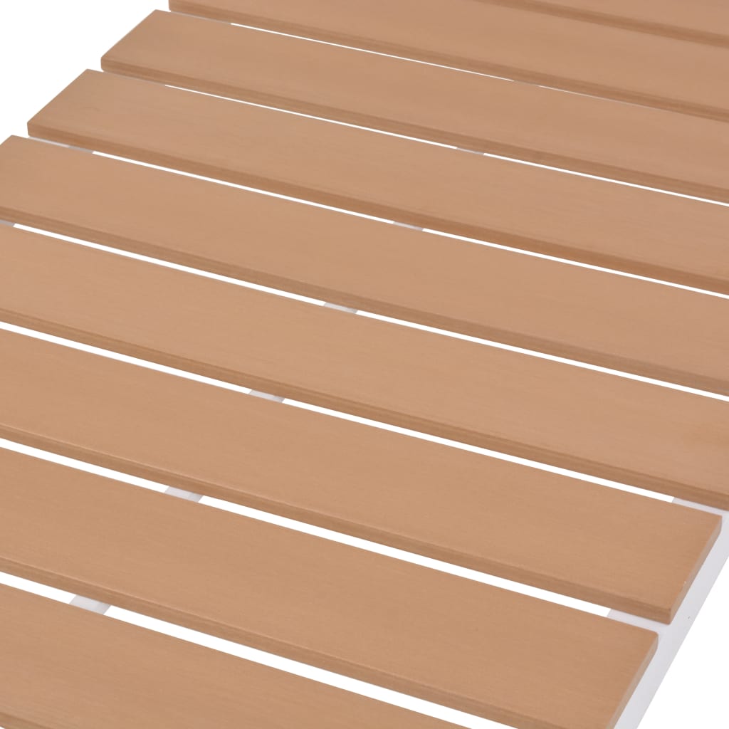 Lettino Prendisole in Alluminio e WPC Marrone