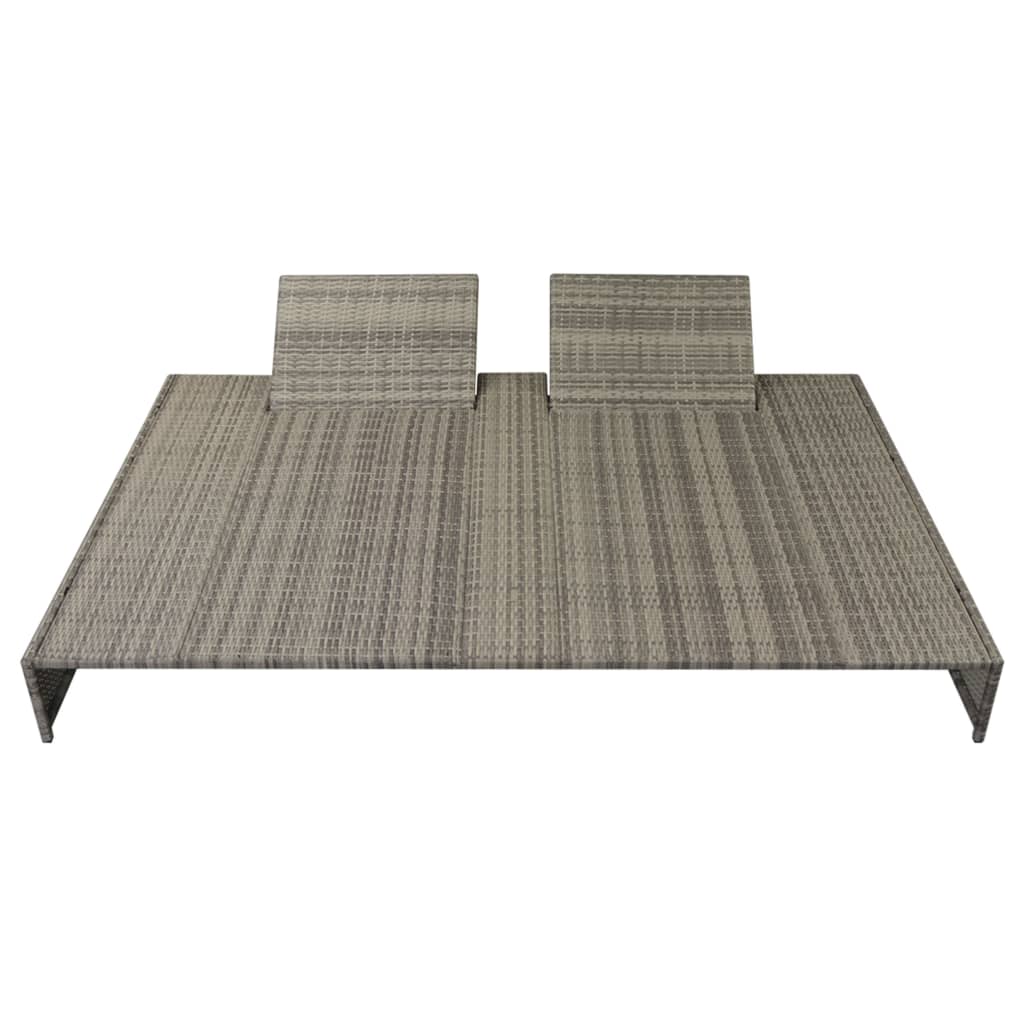 Set Divani da Giardino 5 pz con Cuscini in Polyrattan Grigio | homemem39