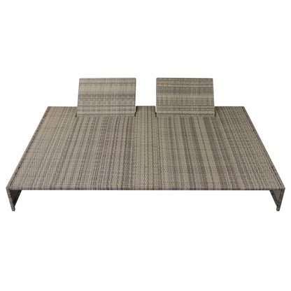 Set Divani da Giardino 5 pz con Cuscini in Polyrattan Grigio | homemem39