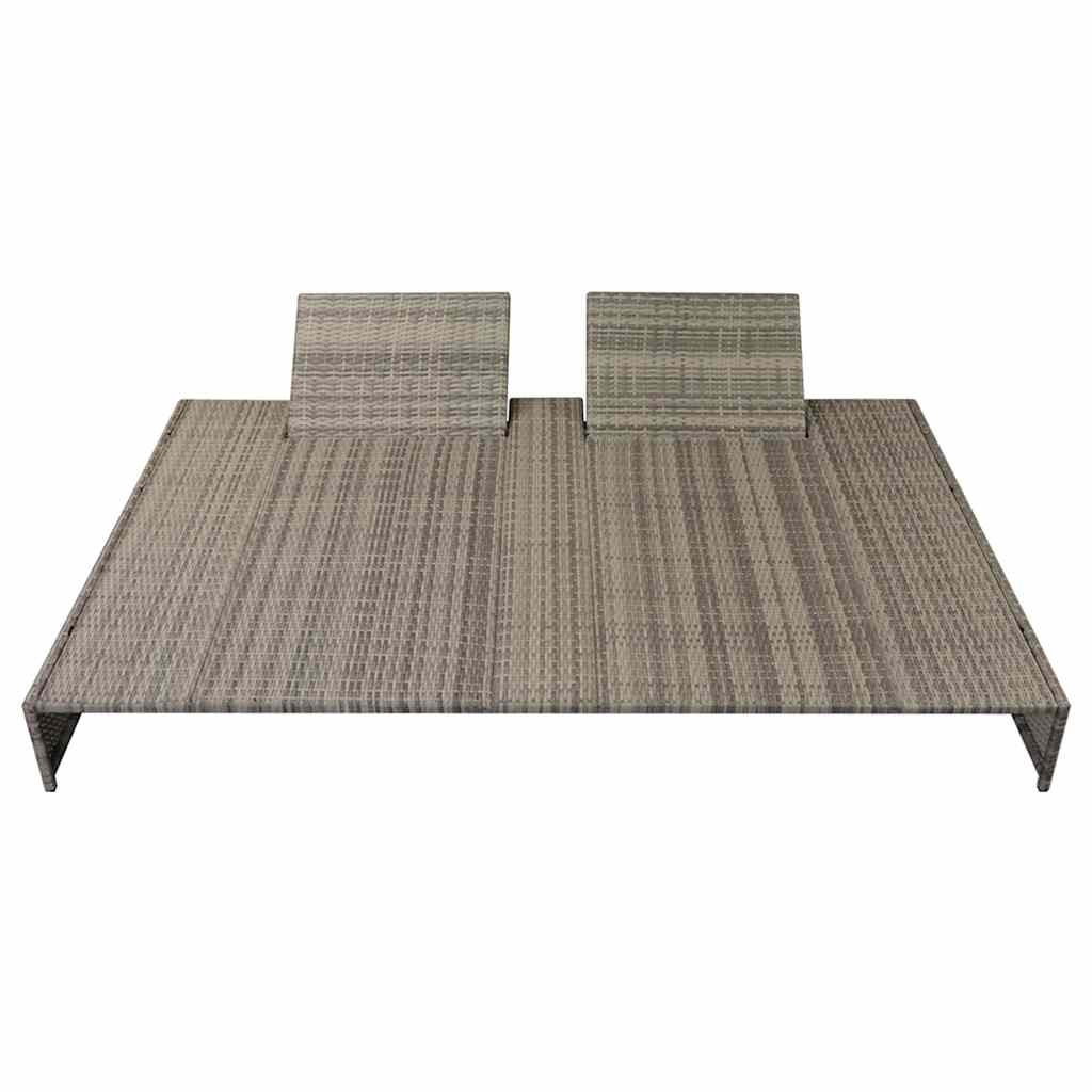 Set Divani da Giardino 5 pz con Cuscini in Polyrattan Grigio