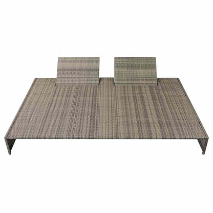 Set Divani da Giardino 5 pz con Cuscini in Polyrattan Grigio