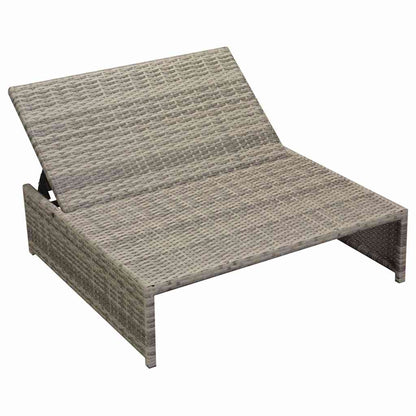 Set Divani da Giardino 5 pz con Cuscini in Polyrattan Grigio