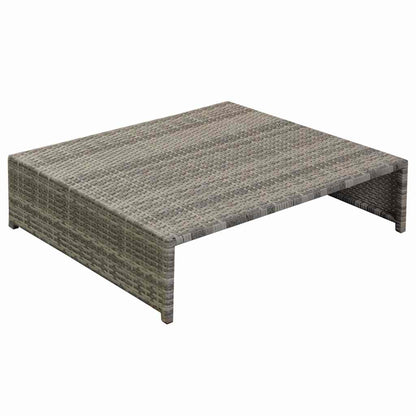 Set Divani da Giardino 5 pz con Cuscini in Polyrattan Grigio