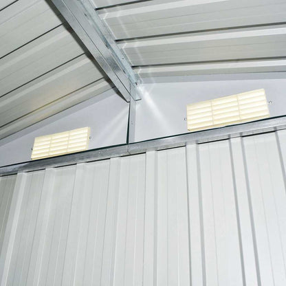 Capanno per Attrezzi in Metallo Verde 204x132x186 cm - homemem39