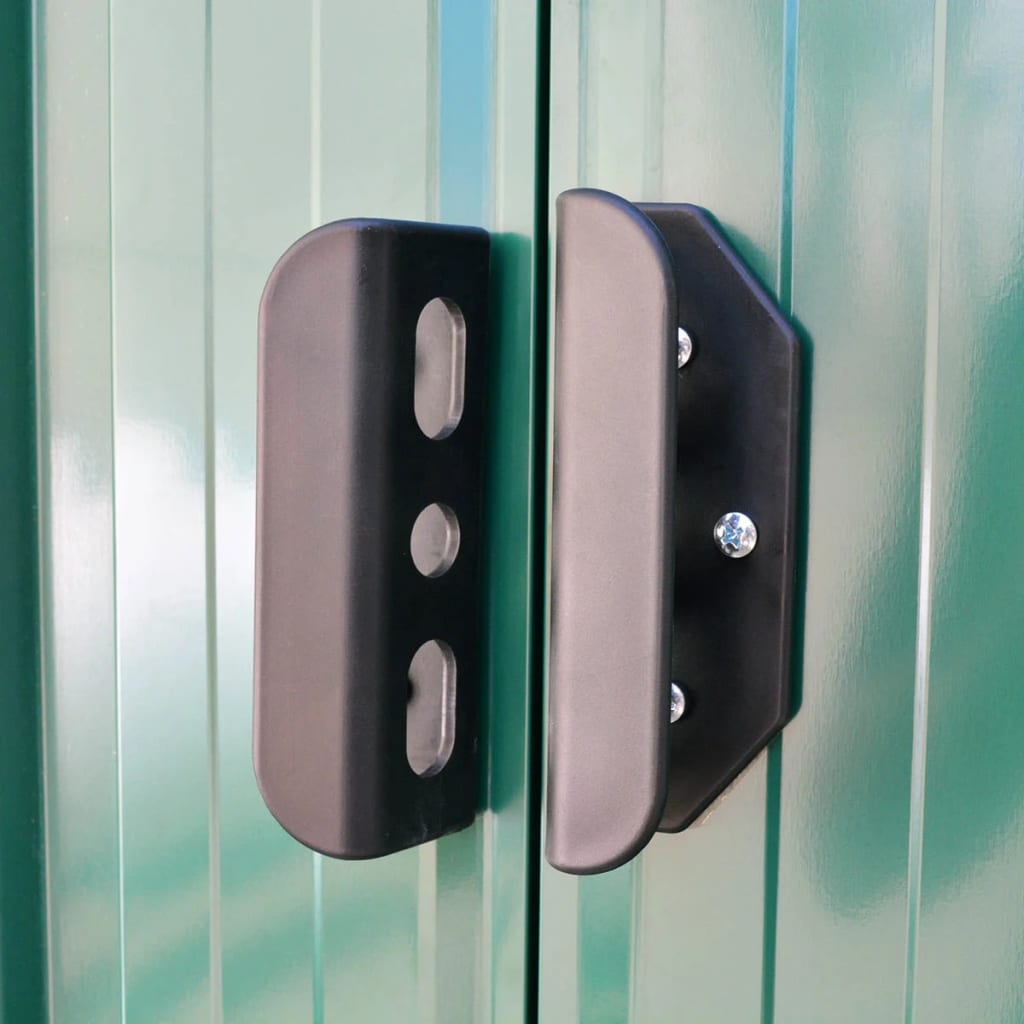 Capanno per Attrezzi in Metallo Verde 257x205x178 cm - homemem39