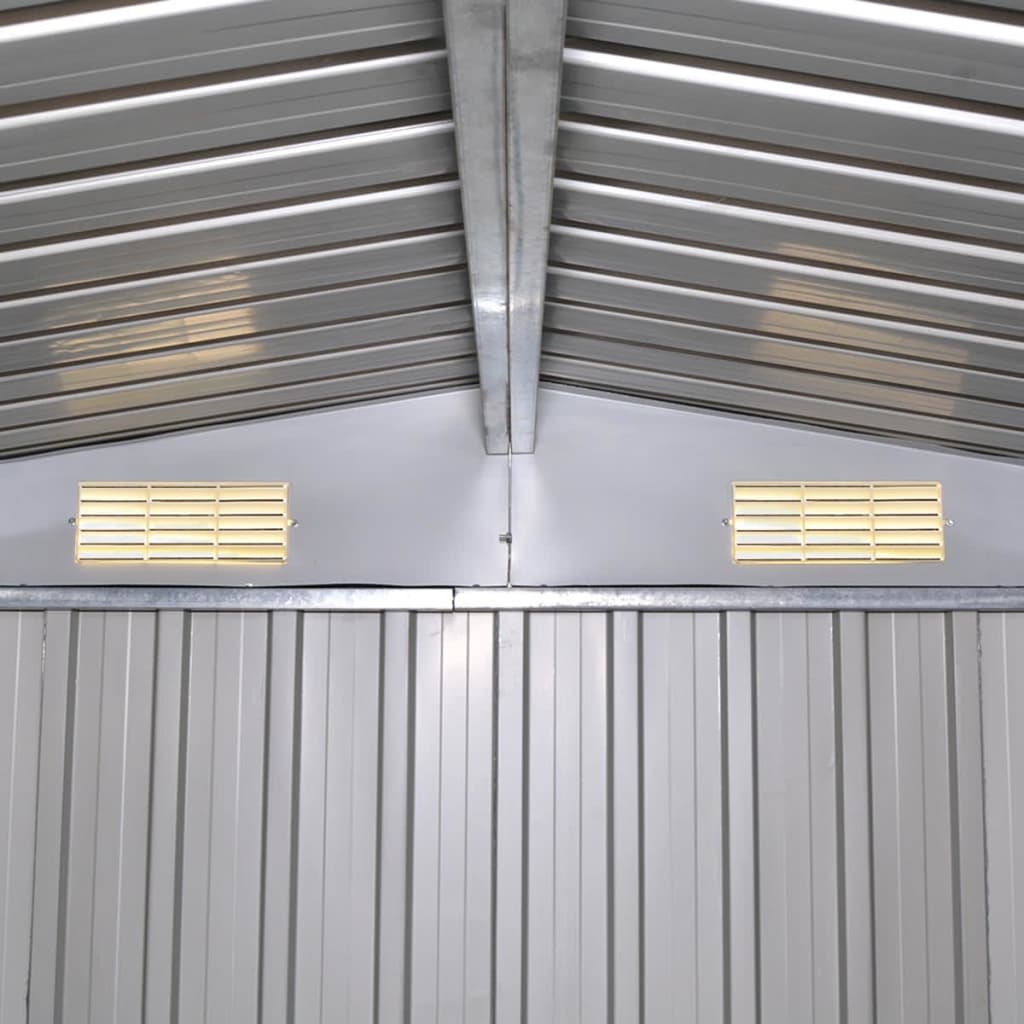 Capanno per Attrezzi in Metallo Verde 257x205x178 cm - homemem39