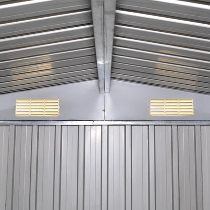 Capanno per Attrezzi in Metallo Verde 257x205x178 cm - homemem39