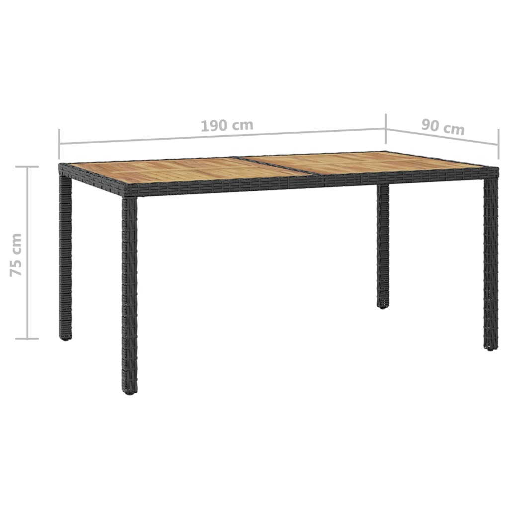 Set da Pranzo da Giardino 7 pz con Cuscini in Polyrattan | homemem39