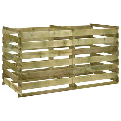 Compostiera a Stecche Pino Impregnato 180x90x90 cm - homemem39